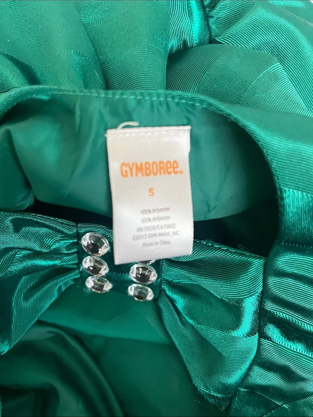 Gymboree Shiny Emerald Green Girls' Party Dress size 5